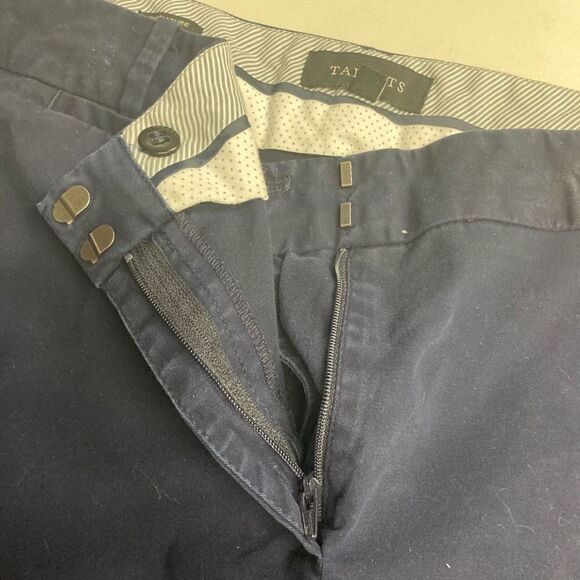 TALBOTS Signature Khaki Blue Pants Size 16 Cropped Inseam 24.5” - Picture 7 of 9